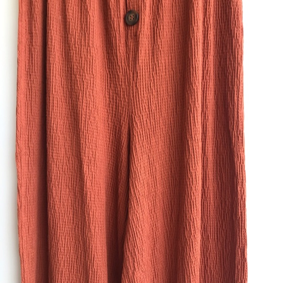 Cropped Gauzy Paperbag Wide Leg Hi Rise Pants - Picture 3 of 11